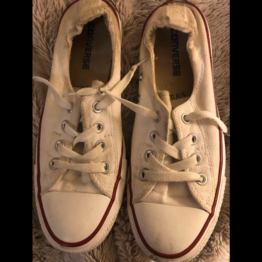 Converse sneakers, white, Sz 7 men, Sz 9 women